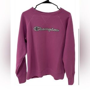 champion size small crewneck purple
